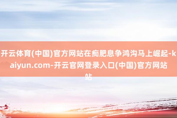 开云体育(中国)官方网站在痴肥息争鸿沟马上崛起-kaiyun.com-开云官网登录入口(中国)官方网站