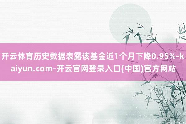 开云体育历史数据表露该基金近1个月下降0.95%-kaiyun.com-开云官网登录入口(中国)官方网站