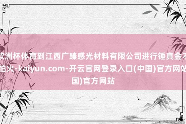 欧洲杯体育到江西广臻感光材料有限公司进行锤真金不怕火-kaiyun.com-开云官网登录入口(中国)官方网站
