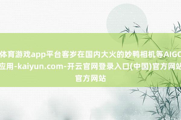 体育游戏app平台客岁在国内大火的妙鸭相机等AIGC应用-kaiyun.com-开云官网登录入口(中国)官方网站