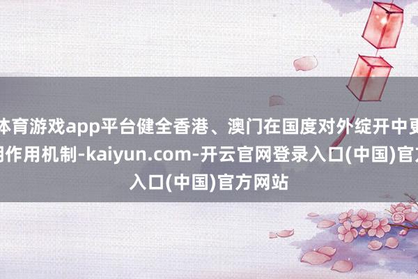 体育游戏app平台健全香港、澳门在国度对外绽开中更好说明作用机制-kaiyun.com-开云官网登录入口(中国)官方网站