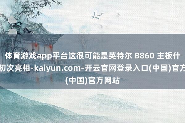 体育游戏app平台这很可能是英特尔 B860 主板什物的初次亮相-kaiyun.com-开云官网登录入口(中国)官方网站