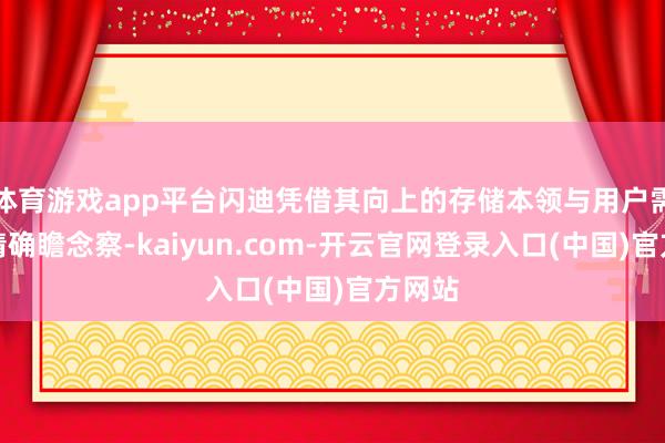 体育游戏app平台闪迪凭借其向上的存储本领与用户需求的精确瞻念察-kaiyun.com-开云官网登录入口(中国)官方网站