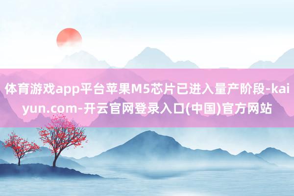 体育游戏app平台苹果M5芯片已进入量产阶段-kaiyun.com-开云官网登录入口(中国)官方网站