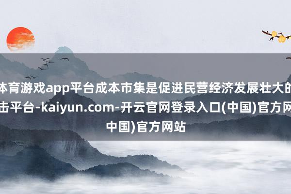 体育游戏app平台成本市集是促进民营经济发展壮大的抨击平台-kaiyun.com-开云官网登录入口(中国)官方网站
