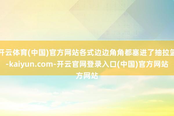 开云体育(中国)官方网站各式边边角角都塞进了抽拉篮-kaiyun.com-开云官网登录入口(中国)官方网站