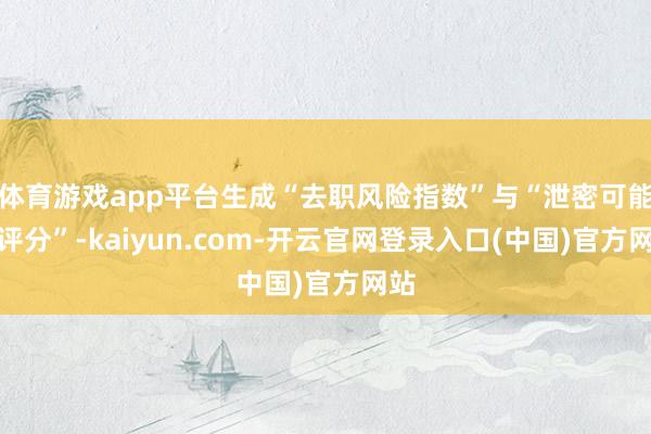 体育游戏app平台生成“去职风险指数”与“泄密可能性评分”-kaiyun.com-开云官网登录入口(中国)官方网站