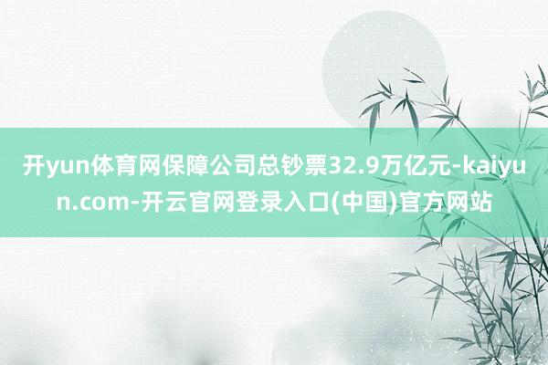 开yun体育网保障公司总钞票32.9万亿元-kaiyun.com-开云官网登录入口(中国)官方网站