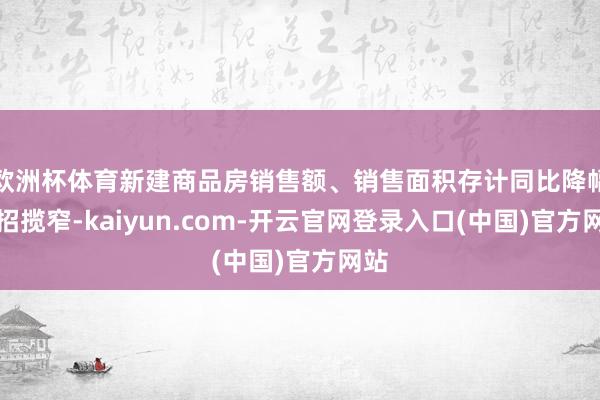 欧洲杯体育新建商品房销售额、销售面积存计同比降幅连招揽窄-kaiyun.com-开云官网登录入口(中国)官方网站