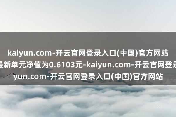 kaiyun.com-开云官网登录入口(中国)官方网站广发价值中枢混杂A最新单元净值为0.6103元-kaiyun.com-开云官网登录入口(中国)官方网站